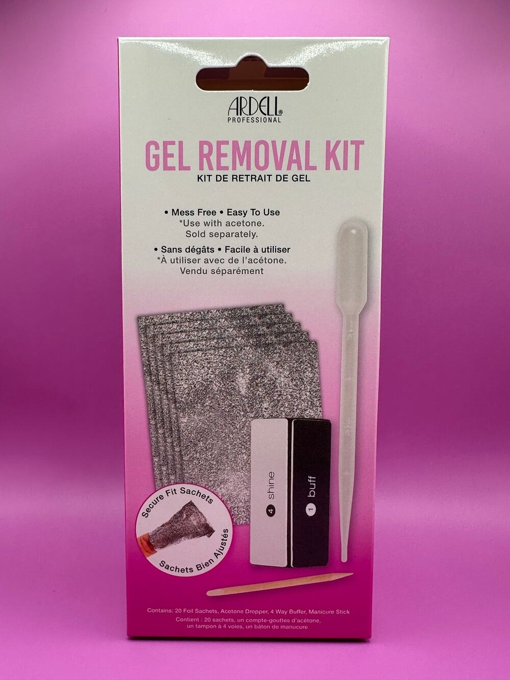 Ardell Professional Gel Removal Kit Nail Polish Remover Set New